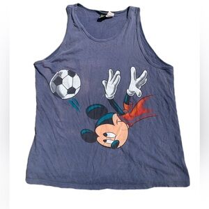 Vintage Disney Mickey Unlimited Tank Top Soccer Graphic | Size XL